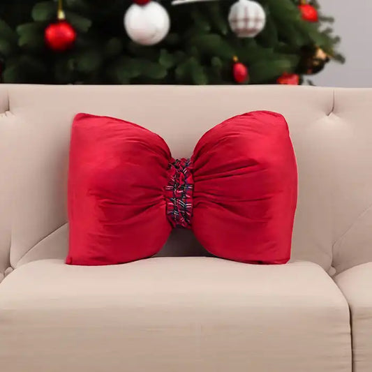 Cuscino Arredo Caramella di Natale in Velluto Collezione Christmas Royal Colore Rosso 50x40