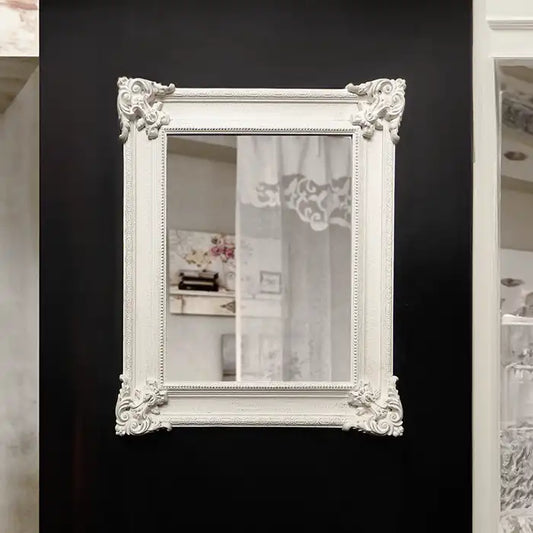 Specchio da Muro Decorazione da Muro Vintage Shabby Chic Angelica Home & Country Colore Bianco Anticato 60 x 70