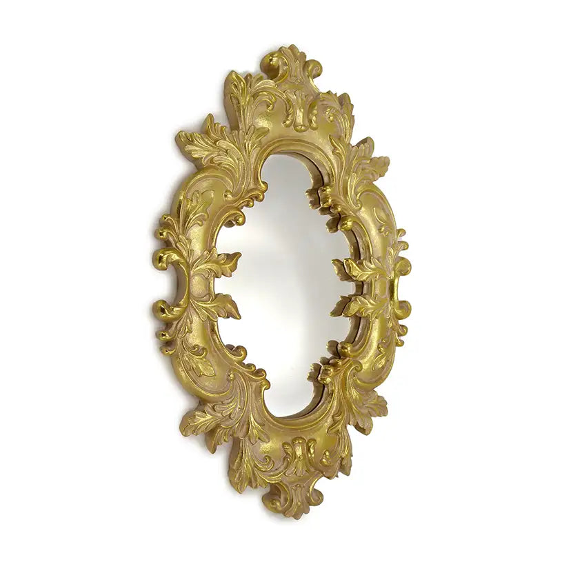 Specchio da Muro Decorazione da Muro Vintage Shabby Chic Colore Oro Anticato 28 x 46