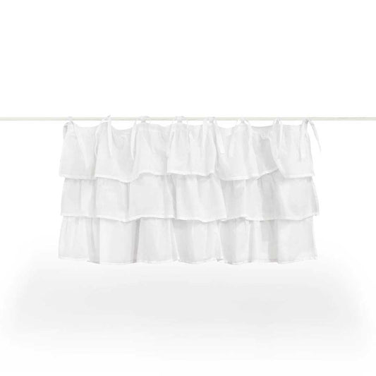 Mantovana Shabby Chic con balze Etoile Basic Collection 140 x 60 cm Colore Bianco