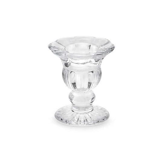 Vintage Shabby Chic Kerzenhalter aus transparentem Glas Vintage Höhe 10 cm
