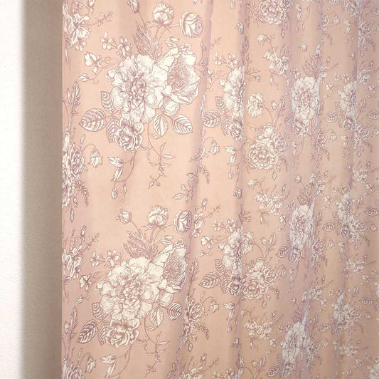 Vorhang im Shabby-Chic-Stil mit Volants 150 x 290 Farbe Altrosa