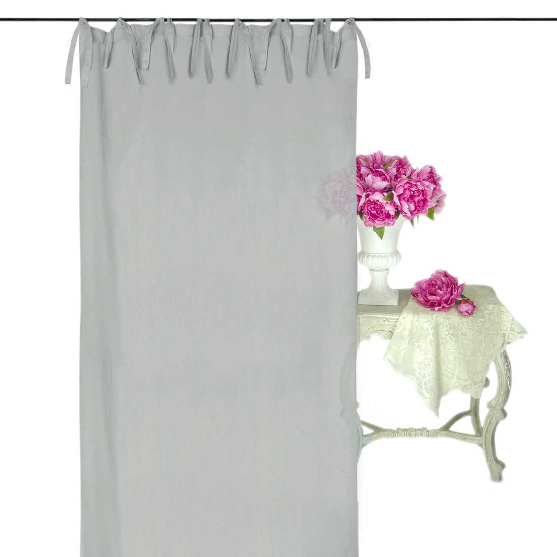 Shabby Chic Vorhang Etoile Basic Collection 135 x 290 cm Graue Farbe